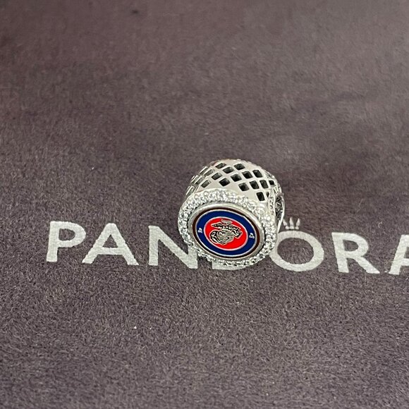 Pandora USMC Marine Corps Exclusive Pandora Dangle Bead Charm - Picture 4 of 5